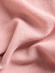 The Set 2 Piece Linen Look Short Frill Sleeve Top and Wide Leg Trousers Set Pink - Image 5 of 5