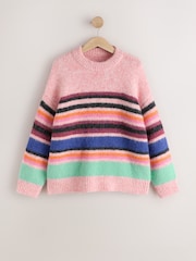 Pink Wide Stripe Cosy Jumper - Image 6 of 8