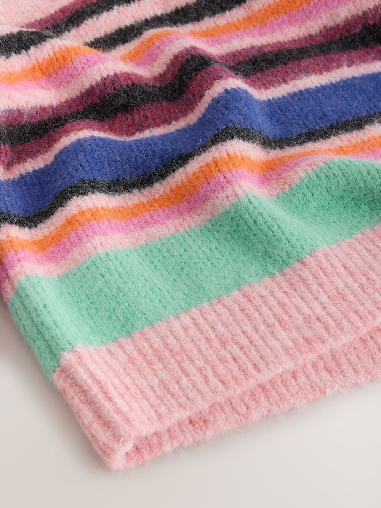 Pink Wide Stripe Cosy Jumper - Image 8 of 8 Pink Wide Stripe Cosy Jumper - Image 8 of 8