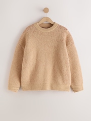 Camel Knit Slogan Jumper - Image 6 of 8