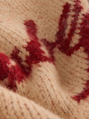 Camel Knit Slogan Jumper - Image 8 of 8