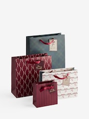 Red and Green Tartan Foliage 4 Pack Gift Bag - Image 1 of 1