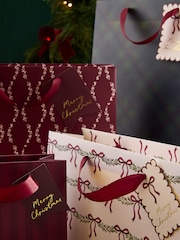 Red and Green Tartan Foliage 4 Pack Gift Bag - Image 2 of 3