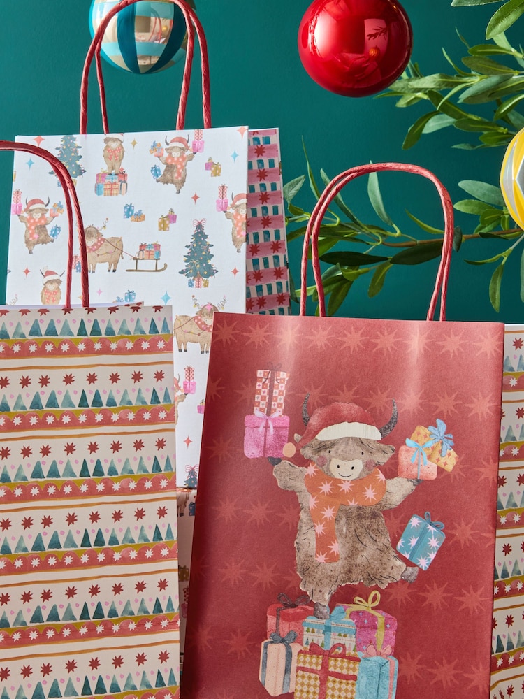 Red Hamish the Highland Cow 6 Pack Gift Bag - Image 2 of 3
