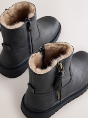 Black Standard Fit (F) Tassel Boots - Image 4 of 5