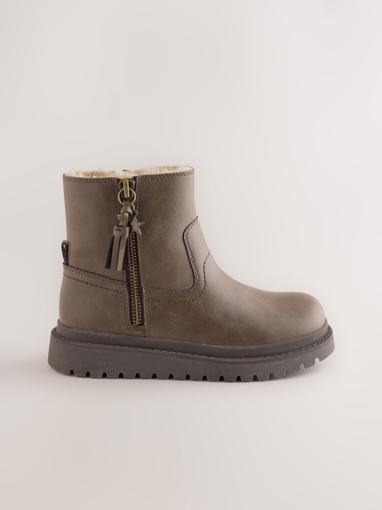 Chocolate Brown Standard Fit (F) Tassel Boots - Image 2 of 5 Chocolate Brown Standard Fit (F) Tassel Boots - Image 2 of 5
