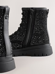 Black Heatseal Wide Fit (G) Warm Lined Lace-Up Boots - Image 5 of 6