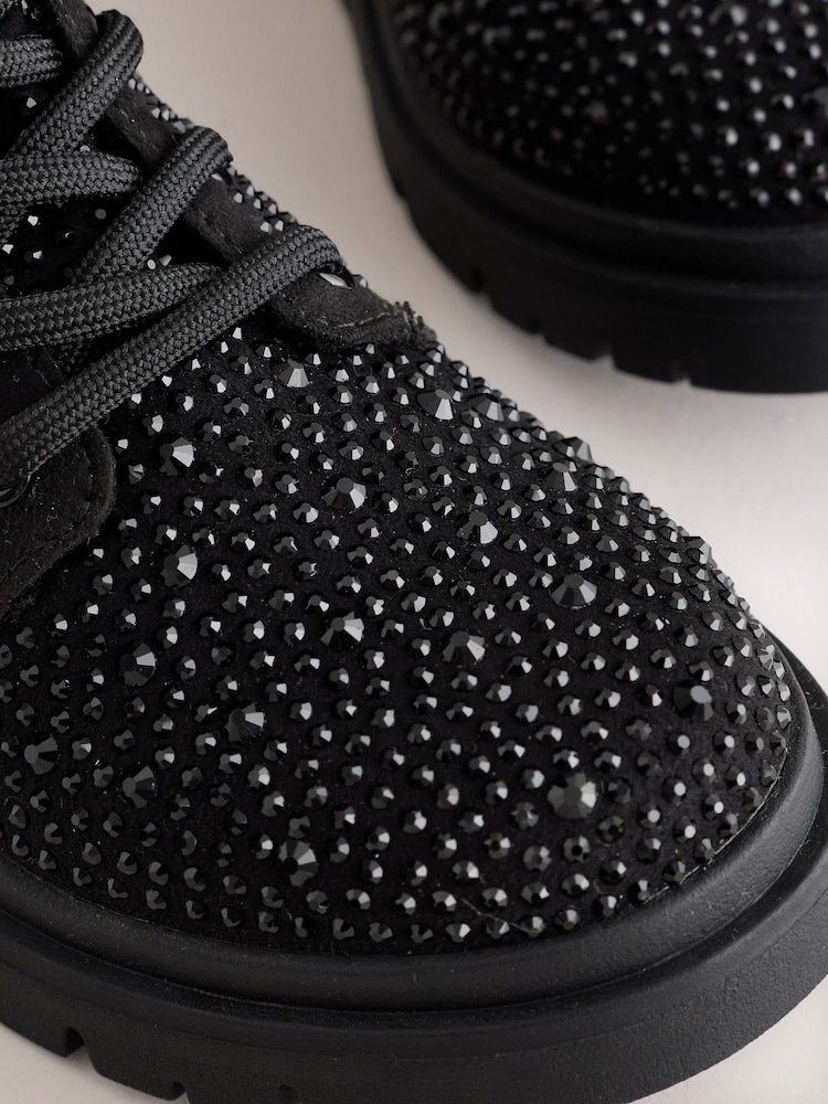 Black Heatseal Wide Fit (G) Warm Lined Lace-Up Boots - Image 6 of 6