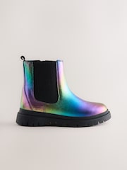 Rainbow Metallic Wide Fit (G) Chunky Chelsea Boots - Image 2 of 5