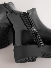 Black Patent Standard Fit (F) Chelsea Ankle Boots - Image 4 of 5