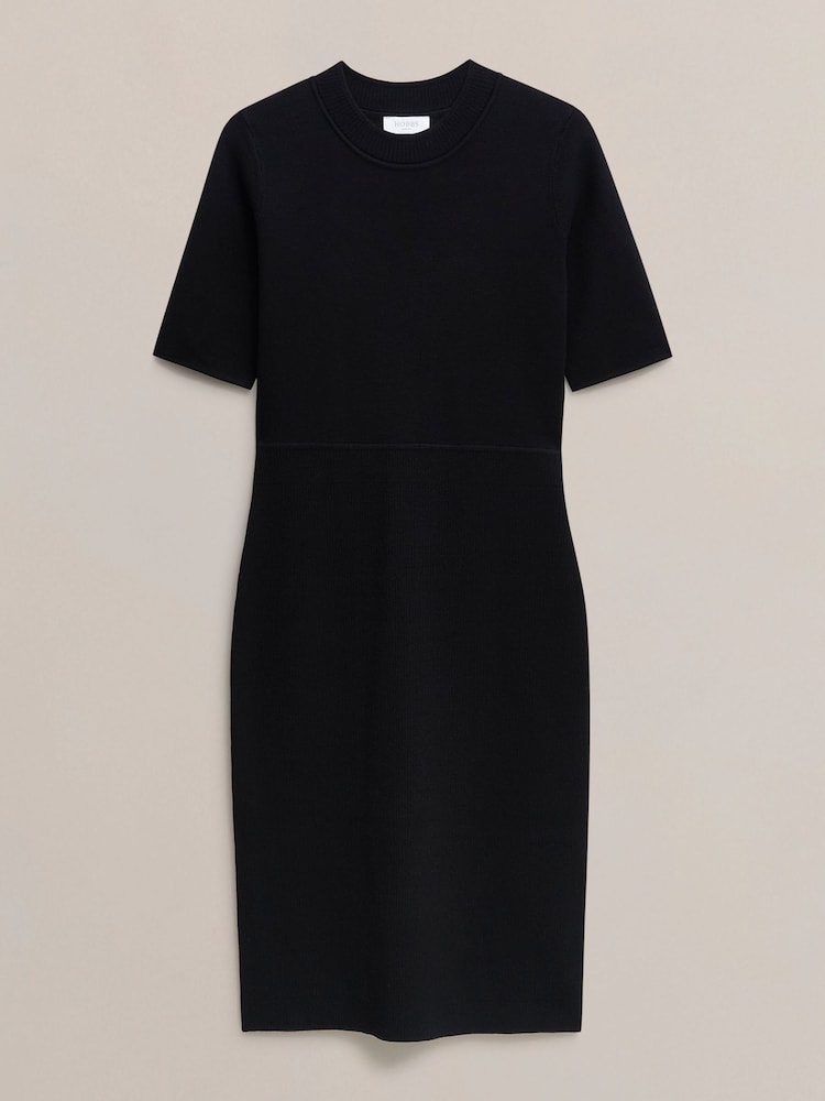 Hobbs Black Bridget Knitted Dress - Image 4 of 4