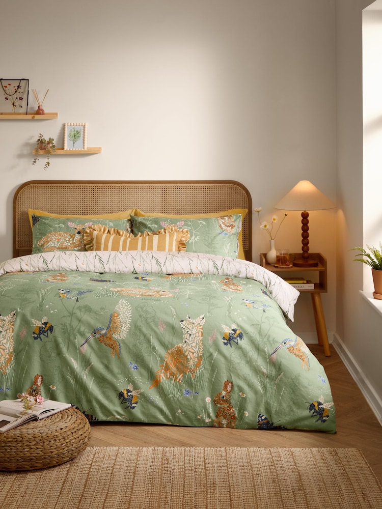 Furn Meadow Flora Reversible Duvet Set - 4मध्ये 1 तस्बिर