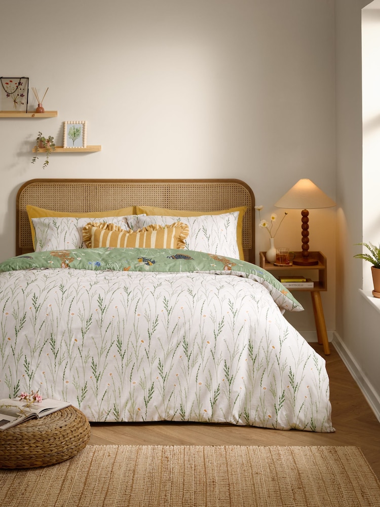 Furn Meadow Flora Reversible Duvet Set - 4मध्ये 4 तस्बिर