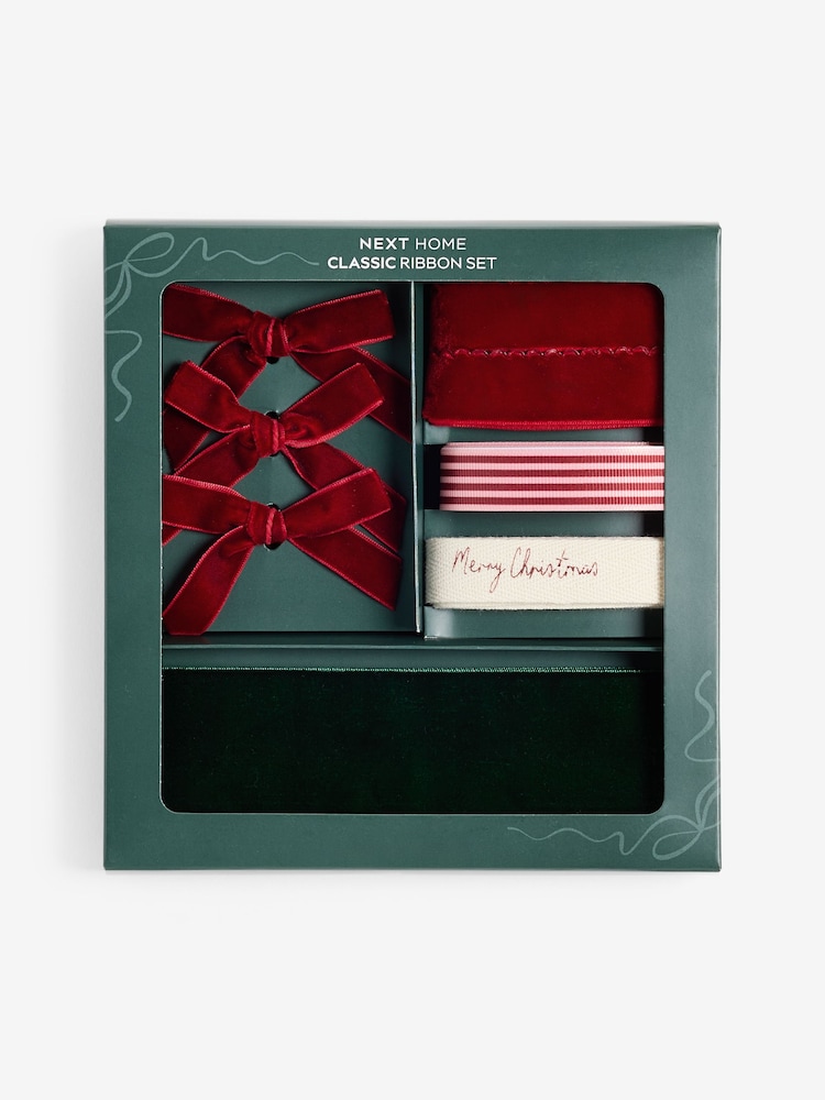 Red and Pink Christmas Wrap Gift Ribbon Accessory Pack - Image 3 of 3