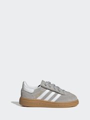 adidas Originals Grey Handball Spezial Elastic Lace Infant Trainers - Image 1 of 9