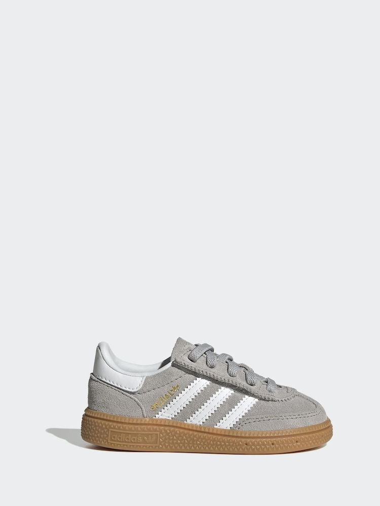 adidas Originals Grey Handball Spezial Elastic Lace Infant Trainers - Image 1 of 9
