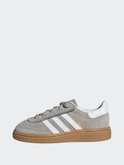 adidas Originals Grey Handball Spezial Elastic Lace Infant Trainers - Image 2 of 9