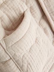 Cream Crinkle Bear Face Quilted Baby Jacket - Image 6 of 7