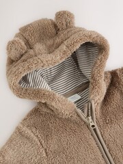 Brown Quilted Hooded Nylon Baby All-In-One - Image 5 of 7