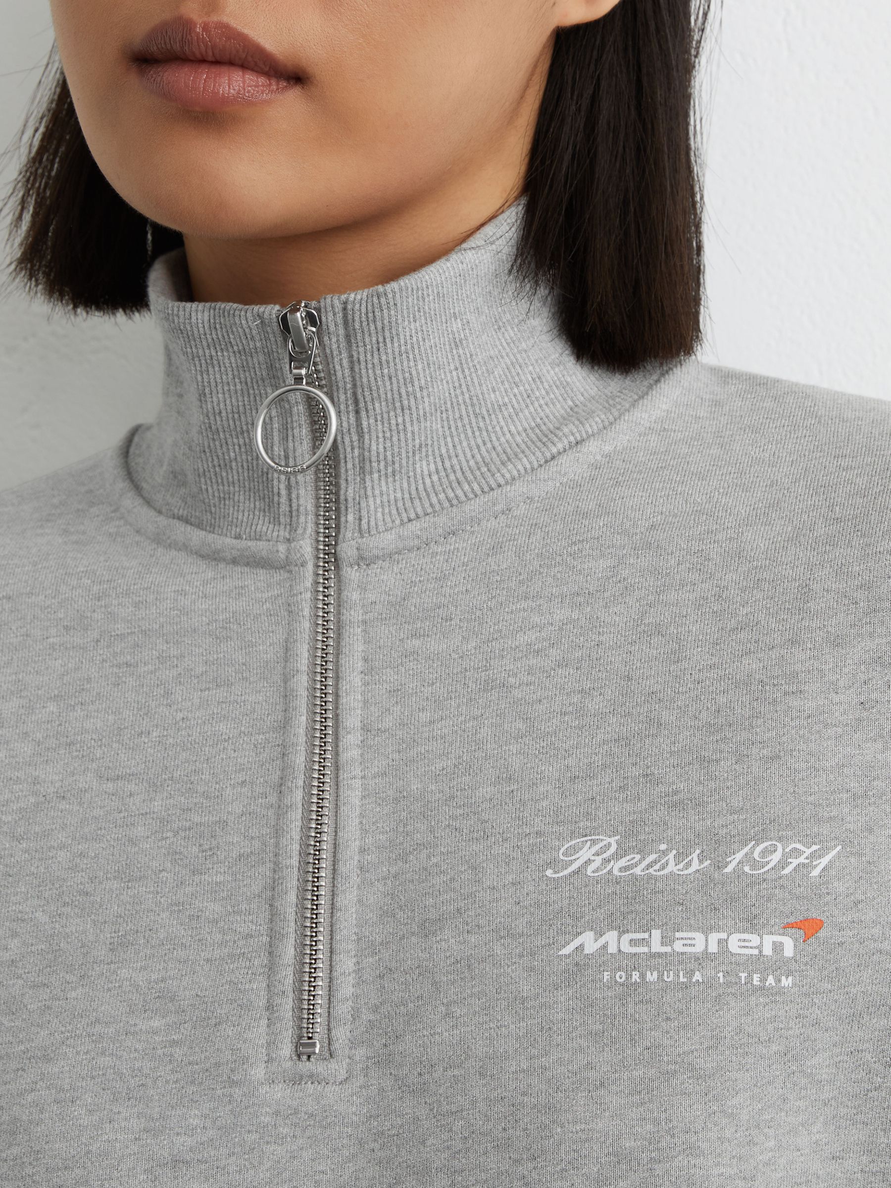 carol shoppe グレー ハーフジップ トレーナー Next：日本 グレー メランジェ - McLaren Racing コットンハーフジップ