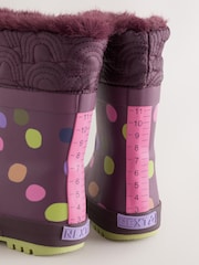 Purple Spot Thinsulate Lined Cuff Wellies - Image 4 of 5