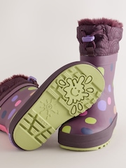 Purple Spot Thinsulate Lined Cuff Wellies - Image 5 of 5