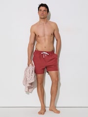Reiss Pomegranate Red Cliff Drawstring Swim Shorts - Image 1 of 5