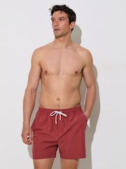 Reiss Pomegranate Red Cliff Drawstring Swim Shorts - Image 4 of 5