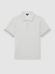 Reiss Grey Melange Bruno Polo Shirts - Image 2 of 6