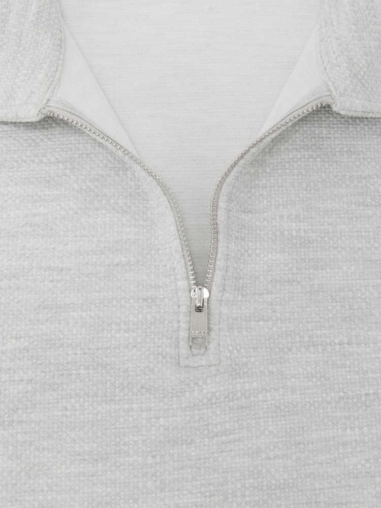 Reiss Grey Melange Bruno Polo Shirts - Image 6 of 6