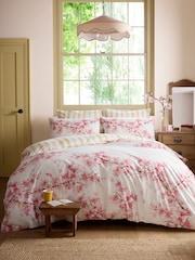 Bluebellgray Pink Blossom 200 Thread Count Duvet Cover and Pillowcase Set - Image 1 of 7