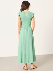 FatFace Demi Green Jersey Midi Dress - Image 2 of 4