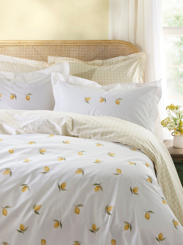 Sophie Allport Set of 2 Embroidered Sunflowers 200 Thread Count Pillowcases - Bild 2 von 4