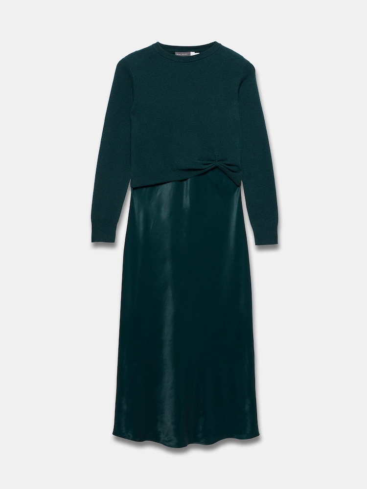 mint green velvet dress Mint Velvet Women's Linen Blend Square Neck Midi Dress - Green