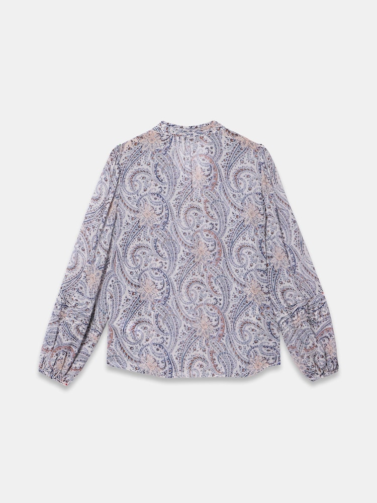 Mint Velvet Brown Paisley Print Blouse - Image 8 of 8 Mint Velvet Brown Paisley Print Blouse - Image 8 of 8