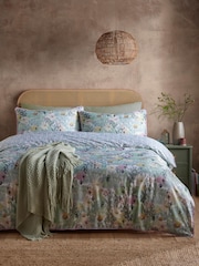 Appletree Green Abstract Floral Duvet Cover Set - Image 5 of 5