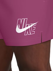 Nike Desert Pink 5 Inch Breaker Logo Volley Shorts - Image 6 of 7
