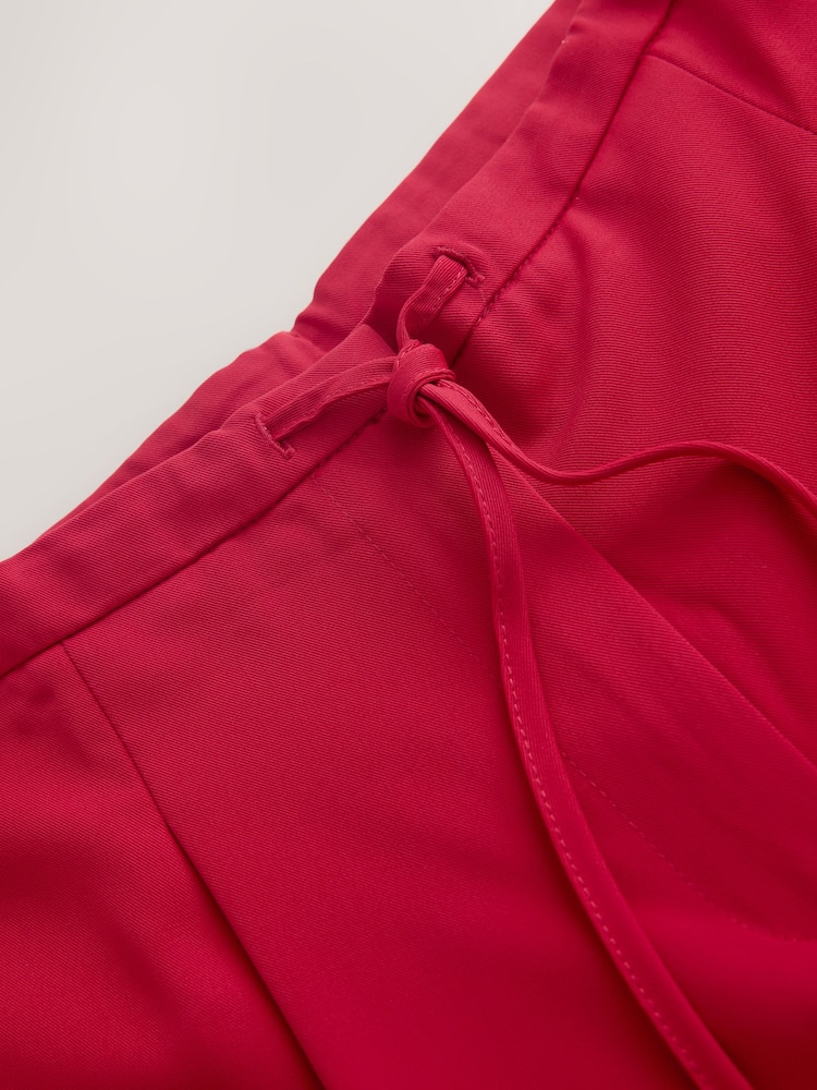 Red Tie Waist Wide Leg Trousers - Image 3 of 3 Red Tie Waist Wide Leg Trousers - Image 3 of 3