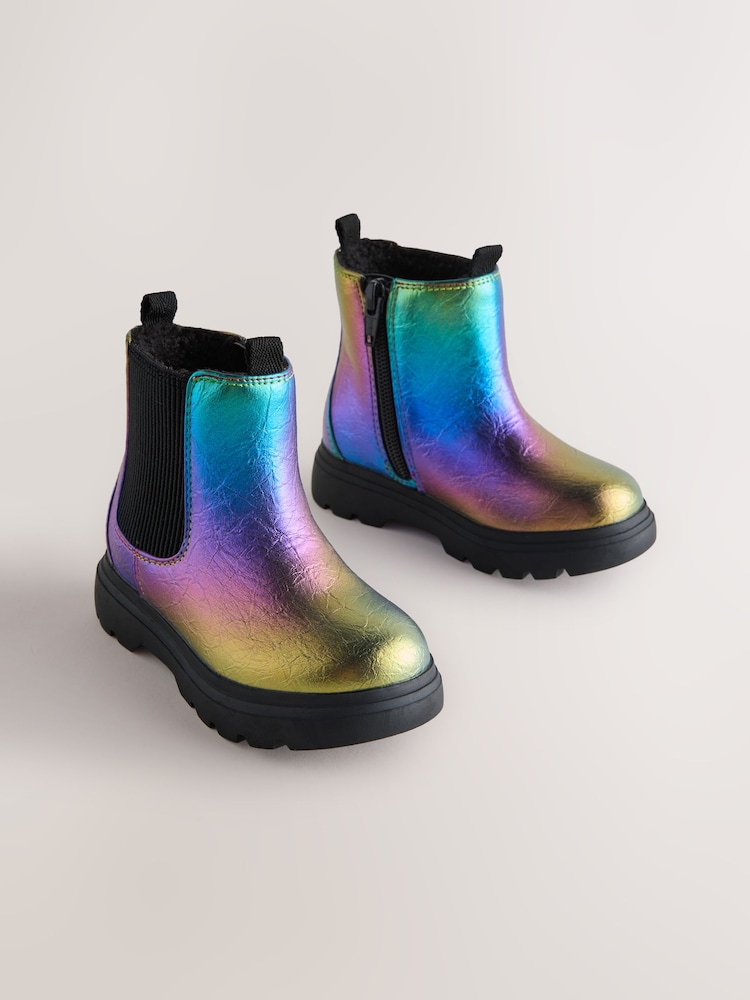 Multi Rainbow Chelsea Chunky Ankle Boots - Image 1 of 5