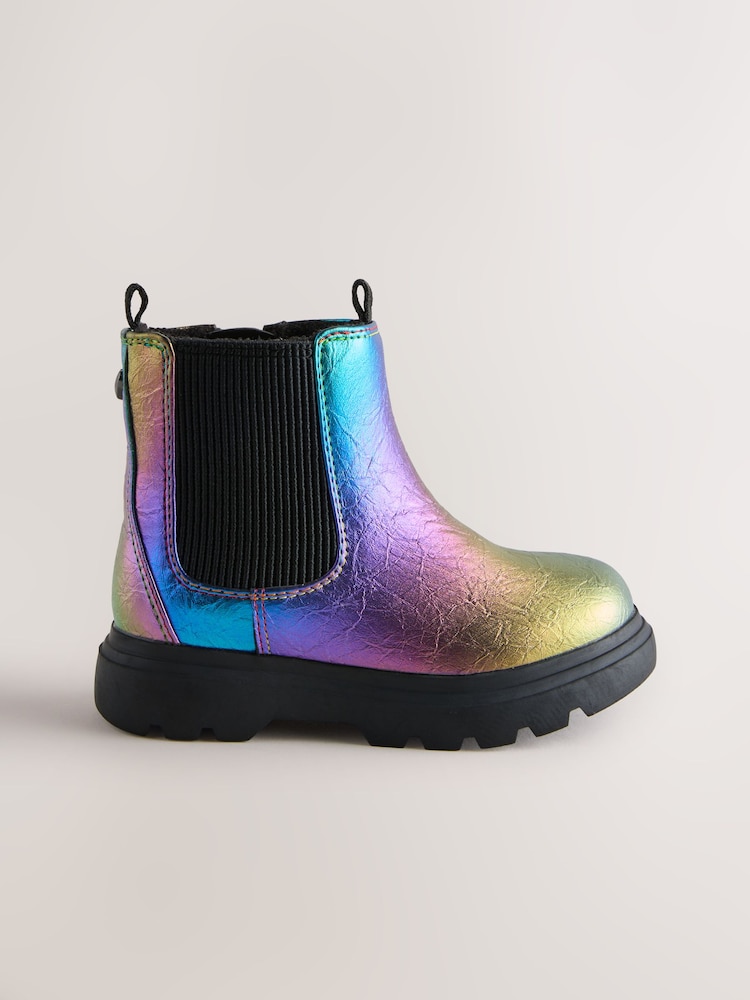 Multi Rainbow Chelsea Chunky Ankle Boots - Image 2 of 5