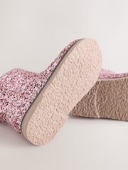 Pink Glitter Standard Fit (F) Western Ankle Boots - Image 5 of 5