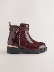 Burgundy Red Patent Ankle Boots - Image 2 of 5