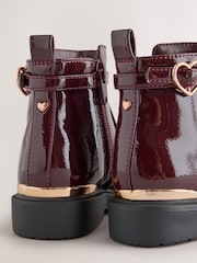 Burgundy Red Patent Ankle Boots - Image 4 of 5