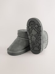 Grey Standard Fit (F) Water Repellent Suede Pull On Boots - Image 3 of 5