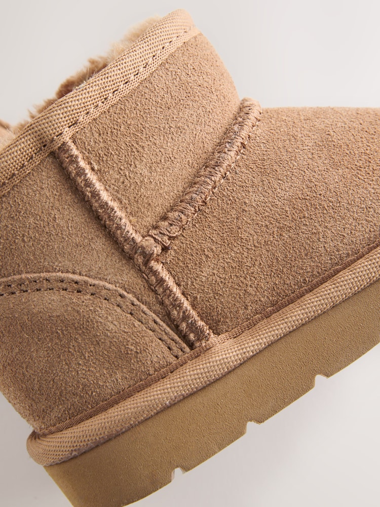 Tan Brown Wide Fit (G) Water Repellent Suede Pull On Boots - Image 5 of 5 Tan Brown Wide Fit (G) Water Repellent Suede Pull On Boots - Image 5 of 5