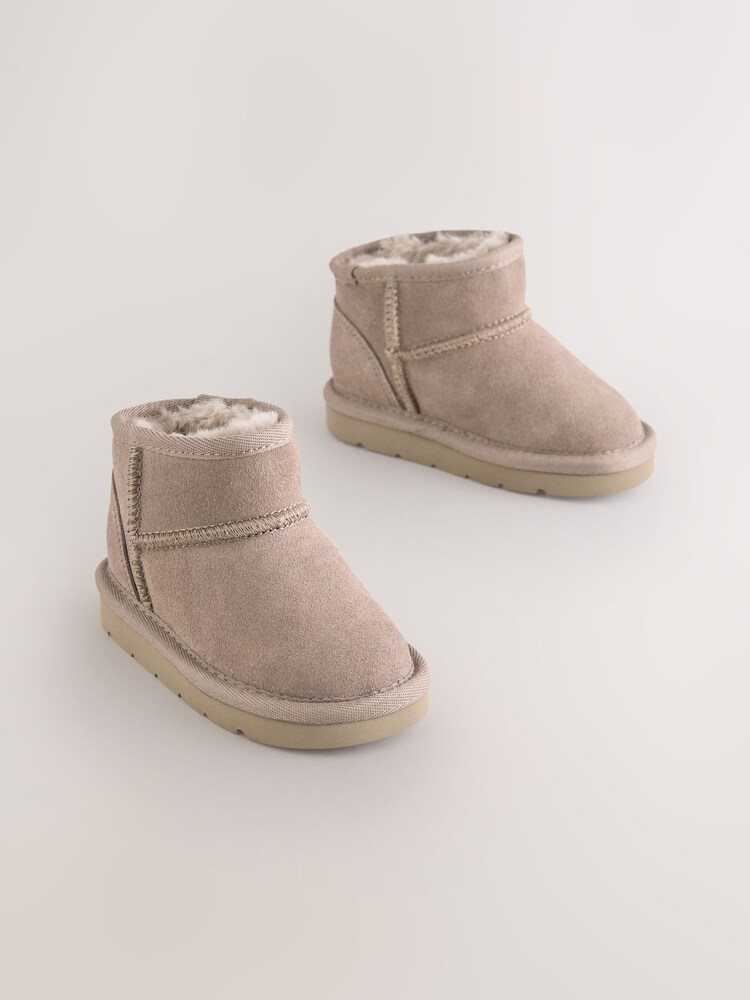Mink Brown Wide Fit (G) Water Repellent Suede Pull On Boots - Image 1 of 5 Mink Brown Wide Fit (G) Water Repellent Suede Pull On Boots - Image 1 of 5