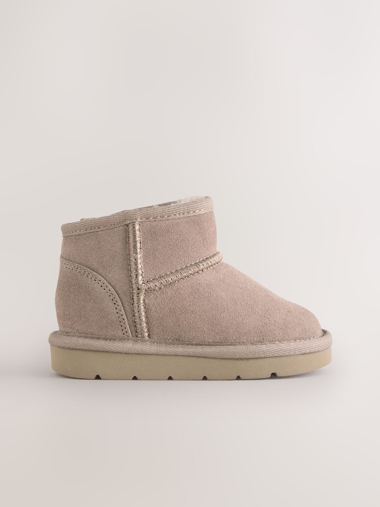 Mink Brown Wide Fit (G) Water Repellent Suede Pull On Boots - Image 2 of 5 Mink Brown Wide Fit (G) Water Repellent Suede Pull On Boots - Image 2 of 5