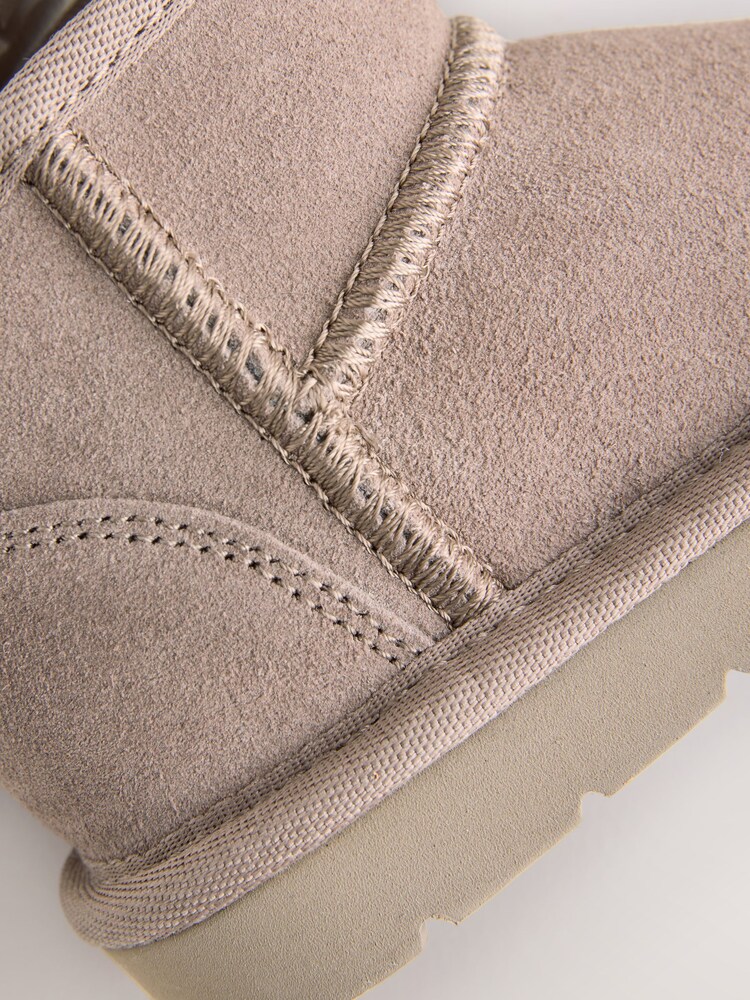 Mink Brown Wide Fit (G) Water Repellent Suede Pull On Boots - Image 5 of 5 Mink Brown Wide Fit (G) Water Repellent Suede Pull On Boots - Image 5 of 5