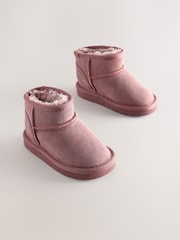 Pink Standard Fit (F) Water Repellent Suede Pull On Boots - Image 1 of 5
