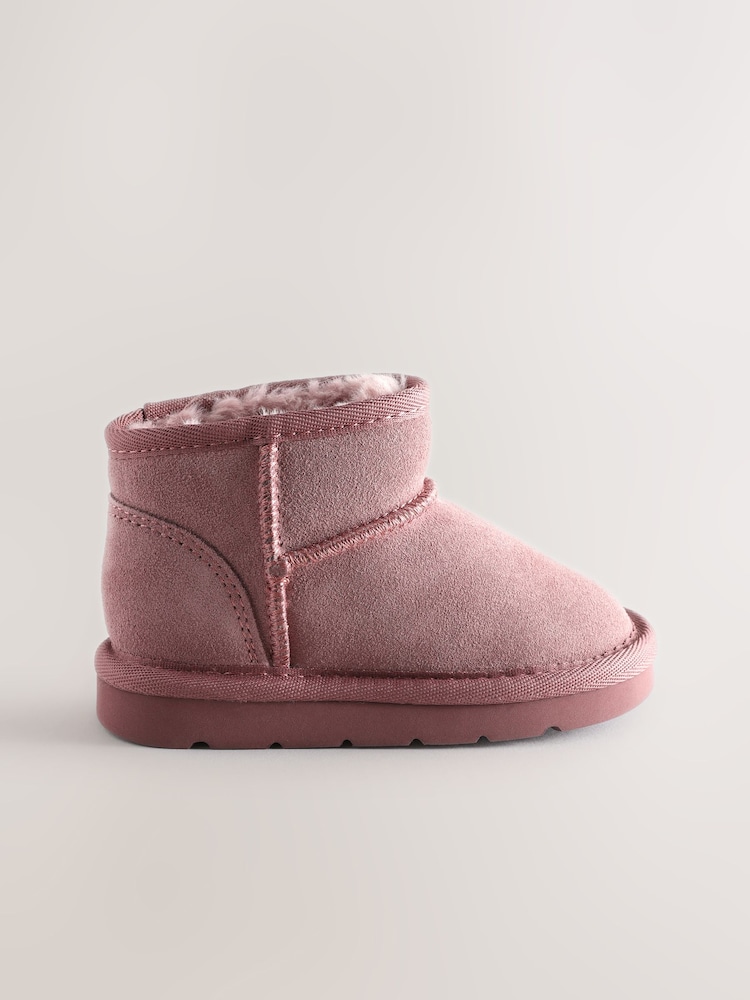 Pink Standard Fit (F) Water Repellent Suede Pull On Boots - Image 2 of 5 Pink Standard Fit (F) Water Repellent Suede Pull On Boots - Image 2 of 5